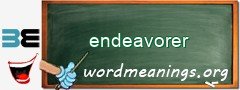 WordMeaning blackboard for endeavorer
